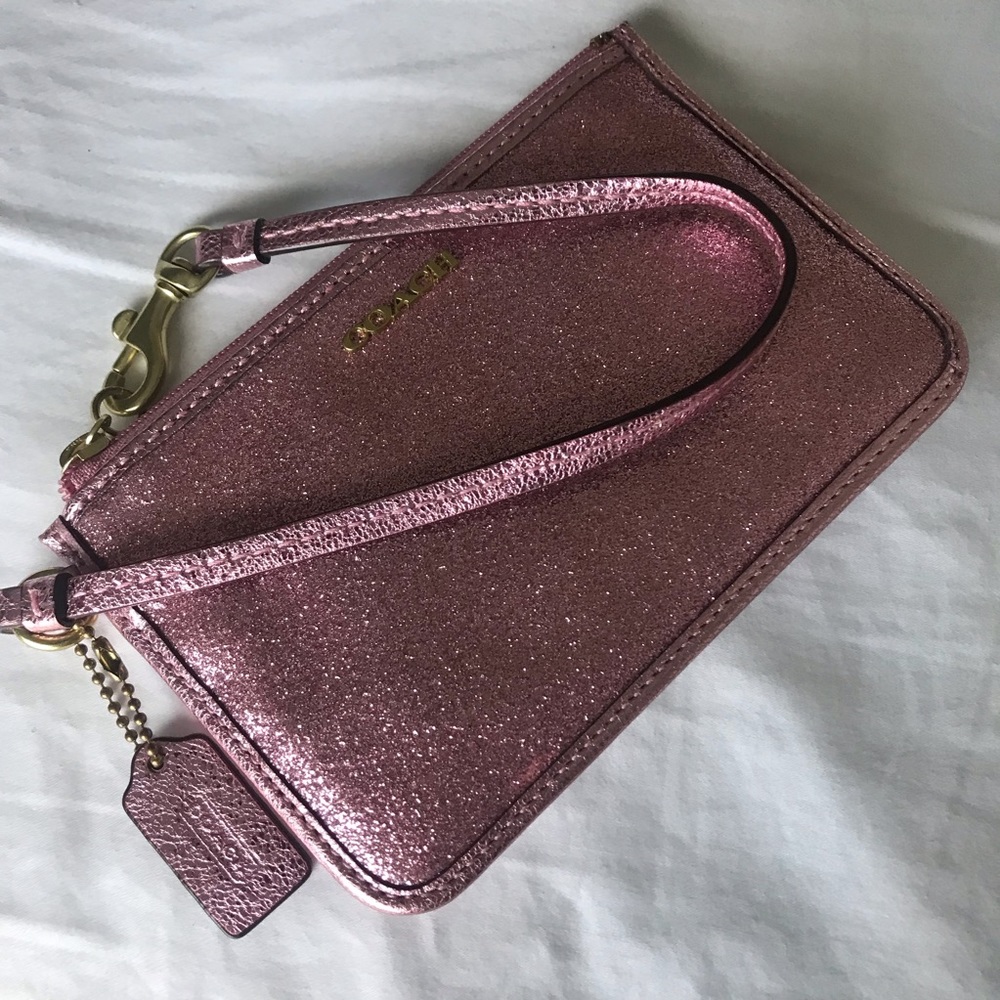 Coach Pink Glitter Wallet Hans Purse